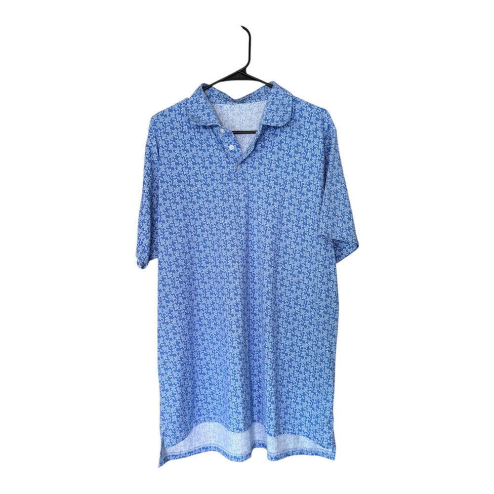 B.Draddy‎ Sport Casner Cool Polo Golf Shirt. Men’s Large Blue White Lightweight. - Picture 6 of 6